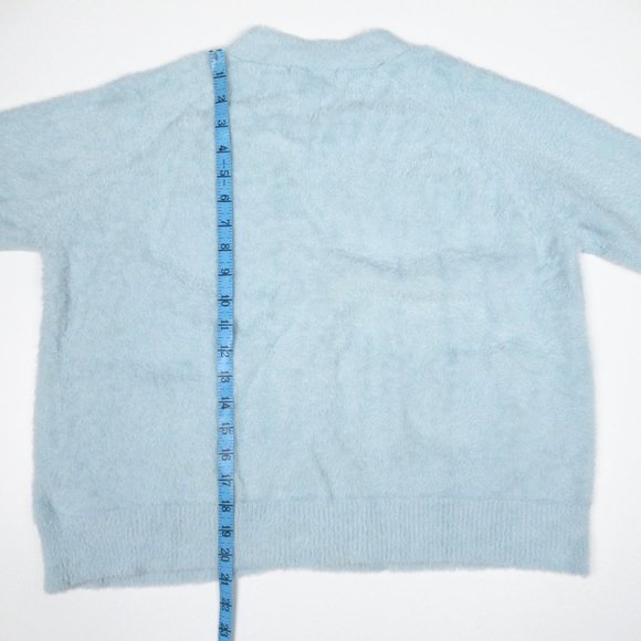 Anthropologie Charlie Holiday Miena Eyelash Cardigan Soft Sky Blue XS - Picture 5 of 8